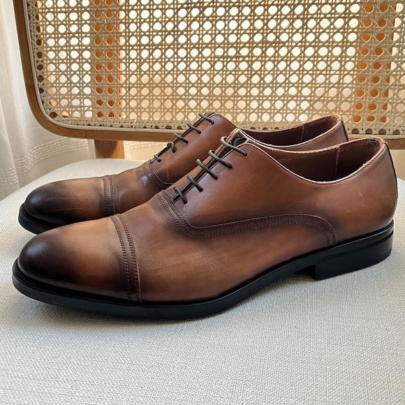 Bruno Magli The Butler Leather Lace Up Oxford Dress Shoe Cognac Brown Sz 13 main image 12